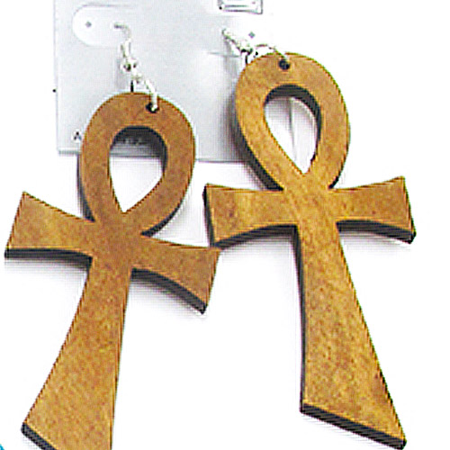 ankhkruis-hout-wooden-earrings-oorbellen-goud-bruin-golden-brown-trendy-summer-boho-movastyling