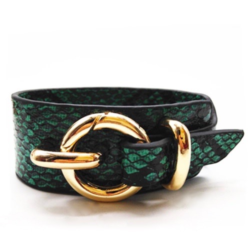 armband-slangprint-groen-zwart-goudengesp-green-snakeprint-animailprint-bracelet-mixandmatch-movastyling